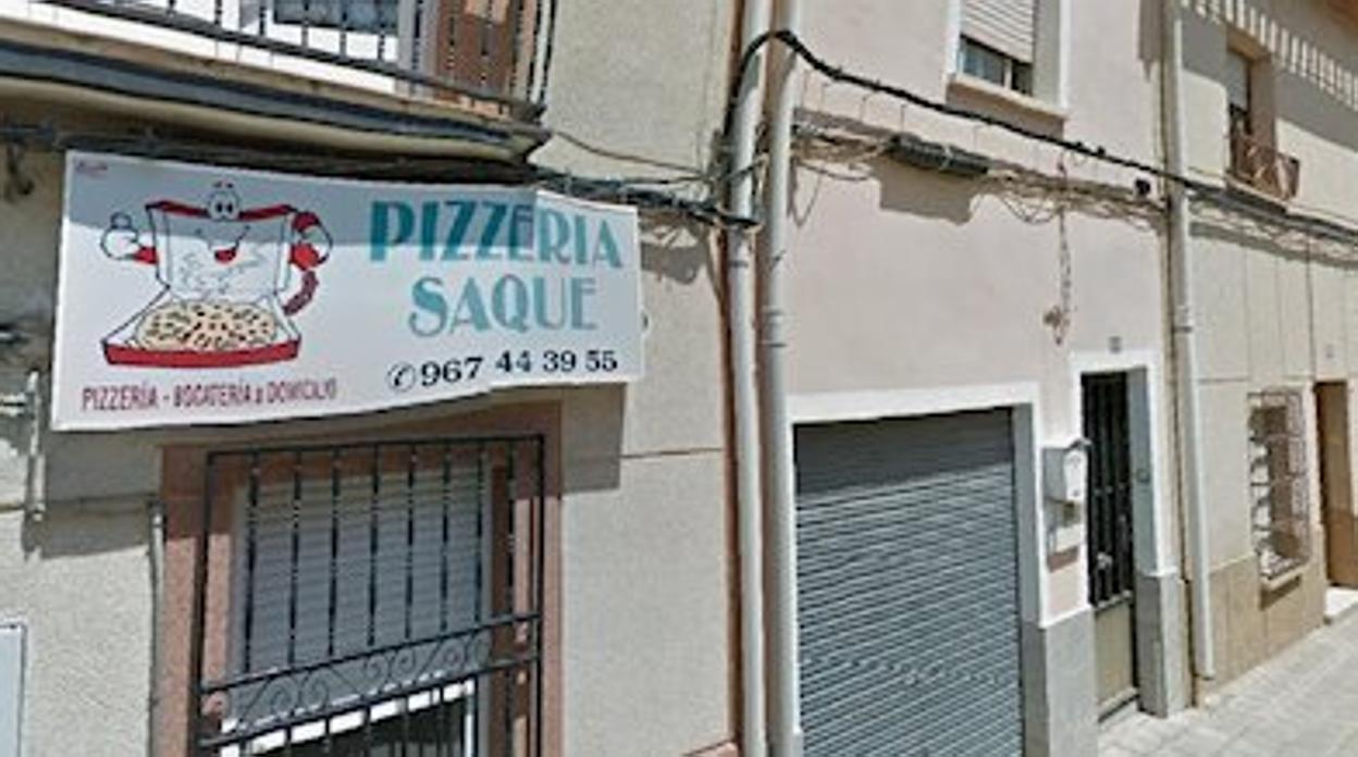 Imagen de la pizzería de La Roda, donde se produjo el incendio