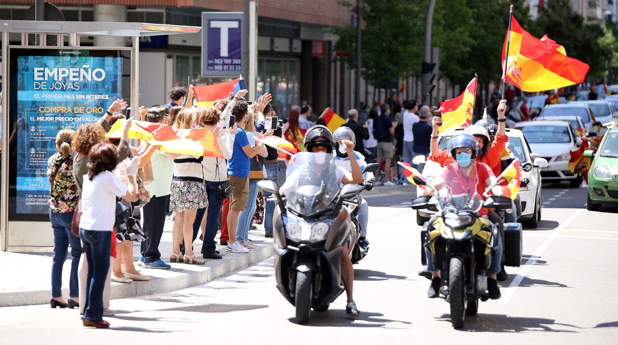 Participantes en la protestas de este sábado en las calles de Valladolid