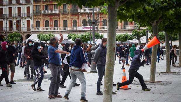 Un detenido en una concentración de apoyo a un etarra en Pamplona