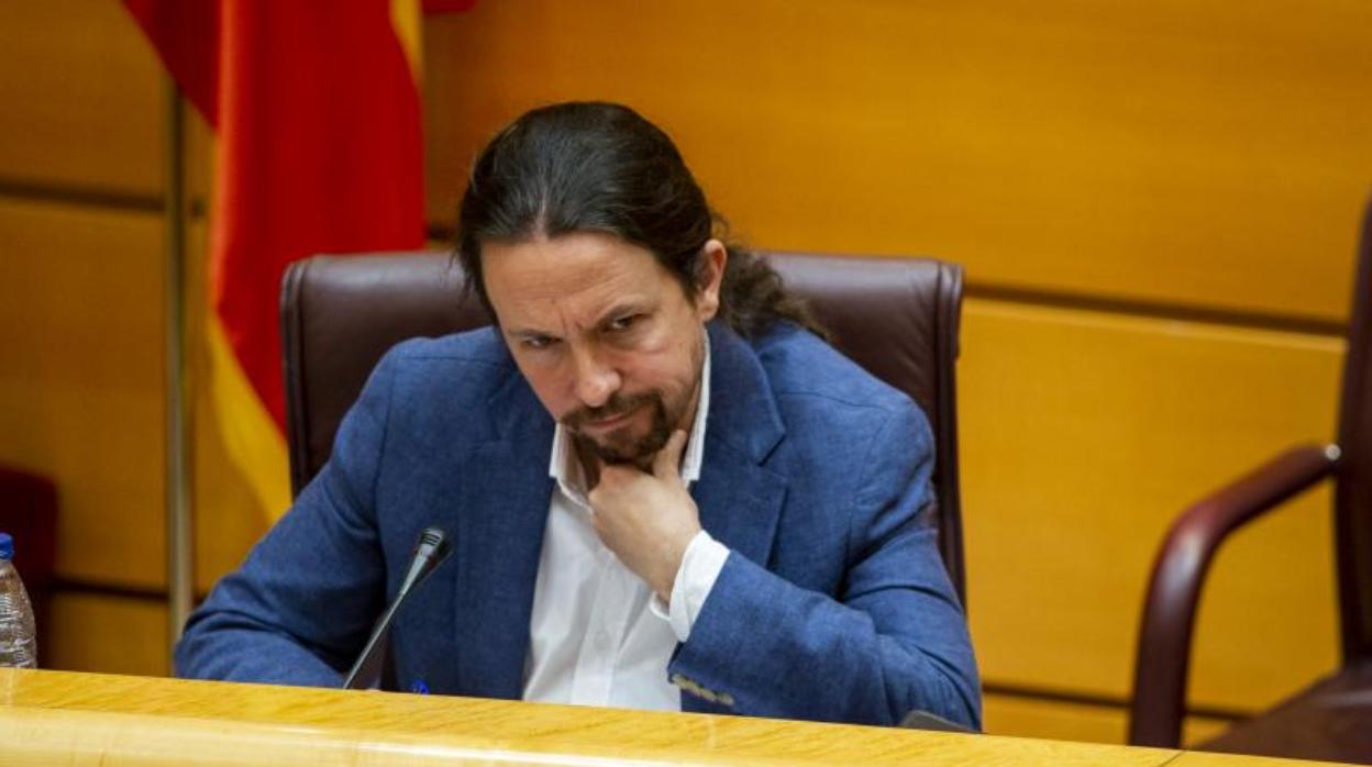 El vicepresidente segundo del Gobierno, Pablo Iglesias, en el Senado