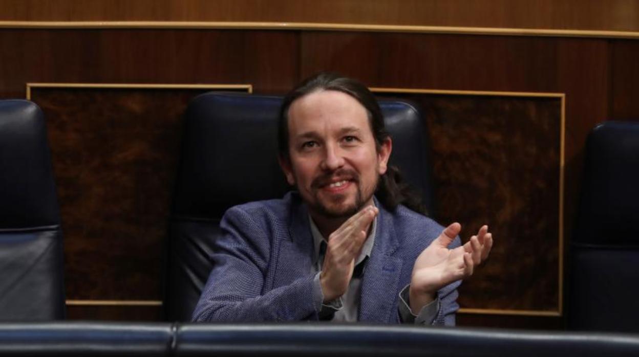 Pablo Iglesias, líder de Podemos, en el Congreso