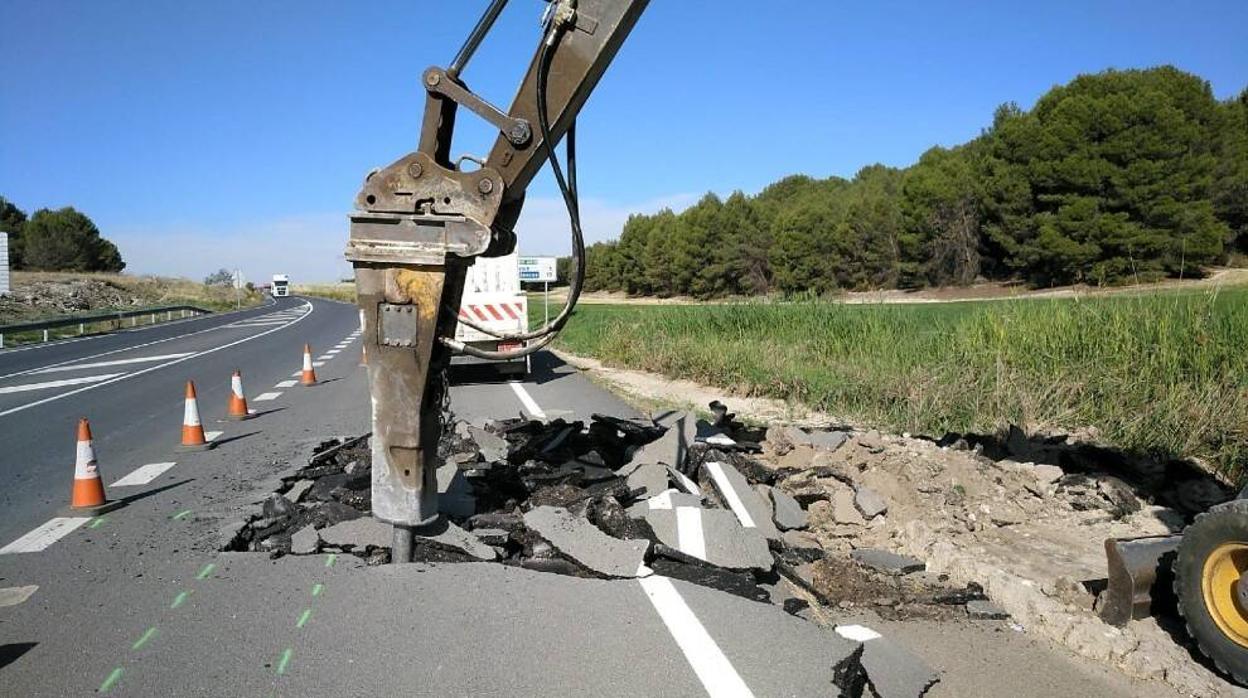 Obra en la red pública de carreteras de Castilla-La Mancha