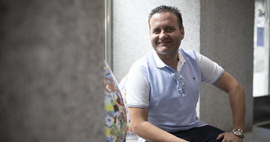 Juan Manuel Marfil, el primer huésped del Hotel Europa