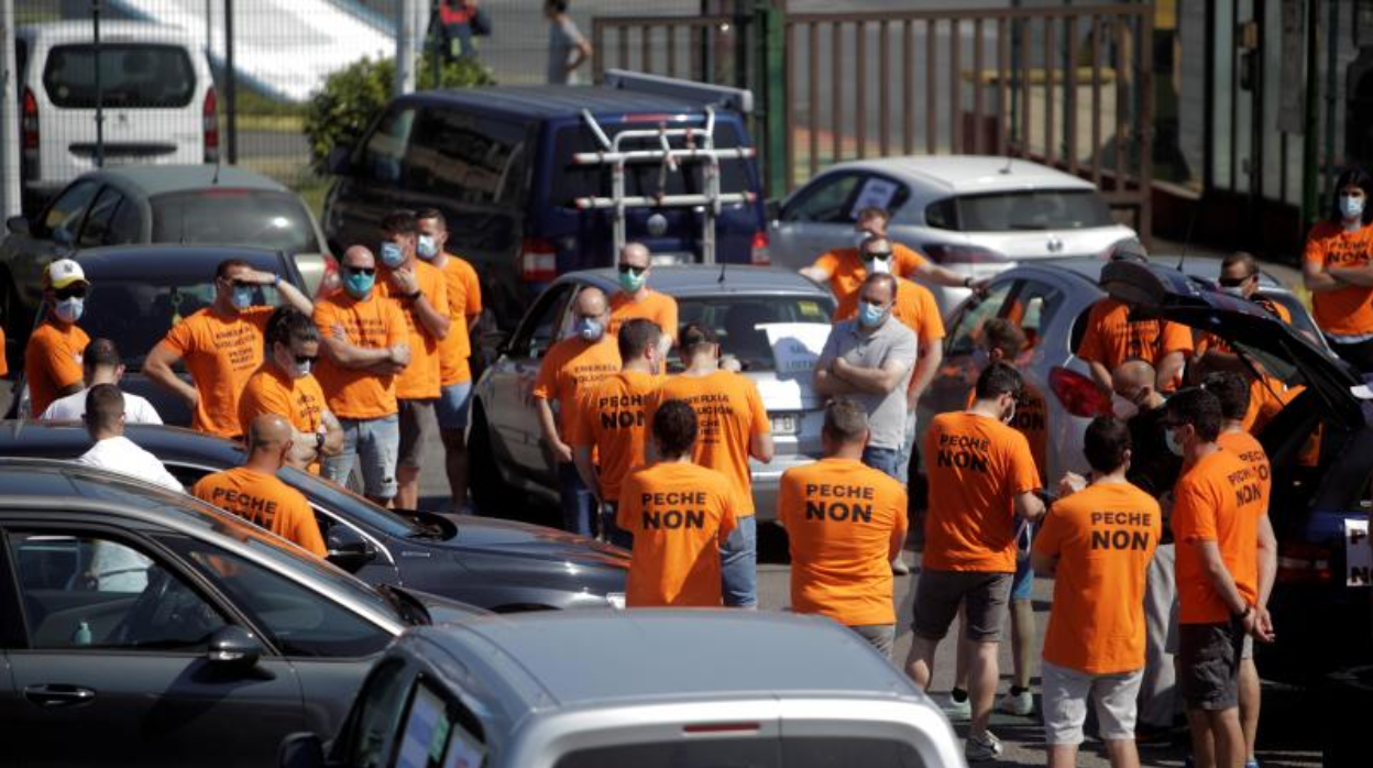 Trabajadores, reunidos este jueves