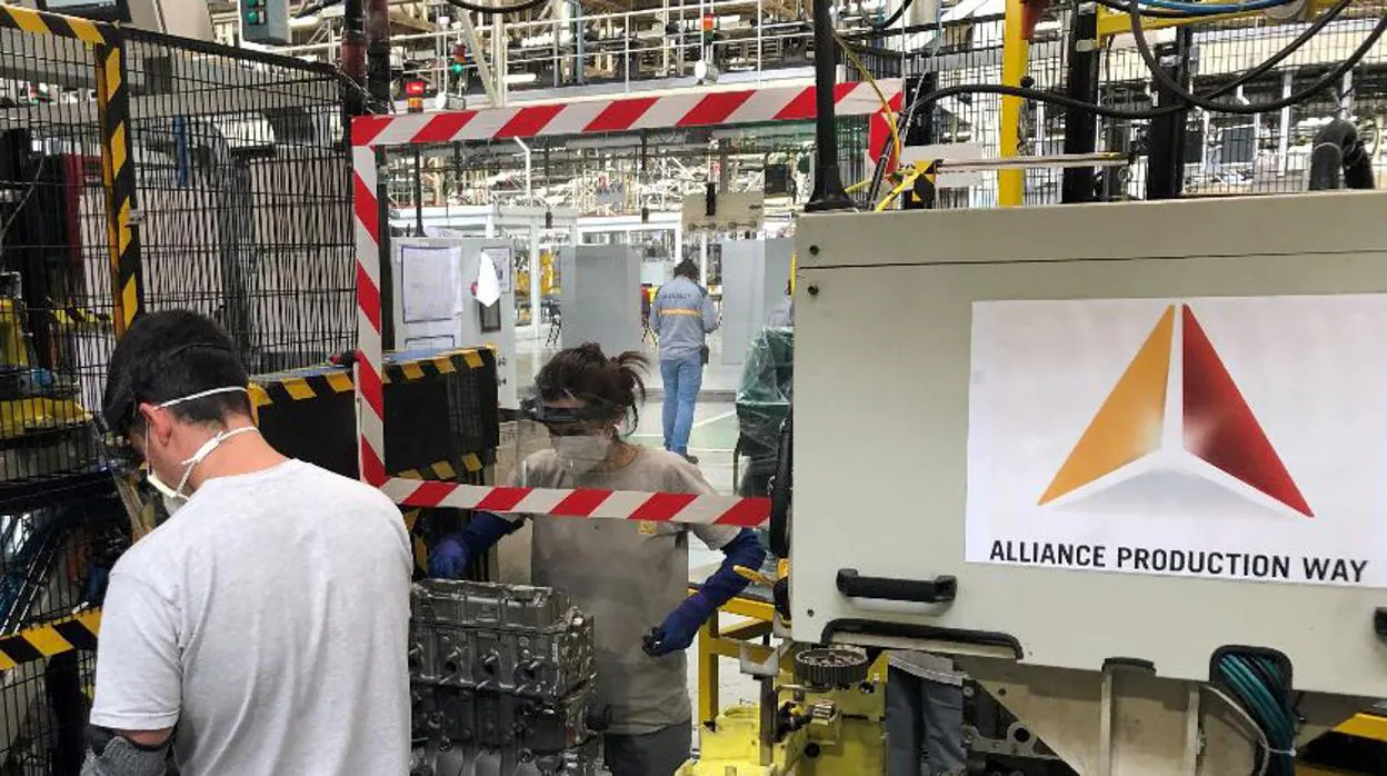 Montaje Motores de Renault en Valladolid recuperó su actividad a mediados de abril a un turno con la incorporación de 800 trabajadores