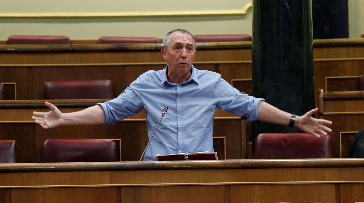 Joan Baldoví, en el Congreso durante el pleno del pasado día 25