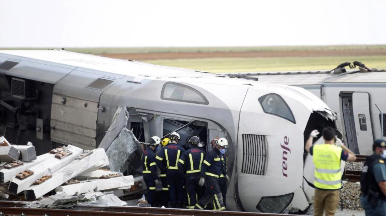 El tren accidentado, este martes