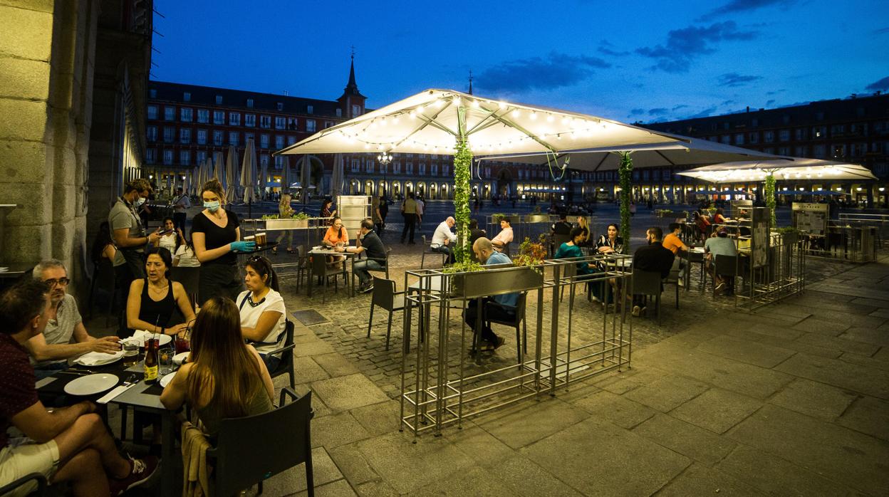 Las terrazas de la plaza Mayor, en la fase 1