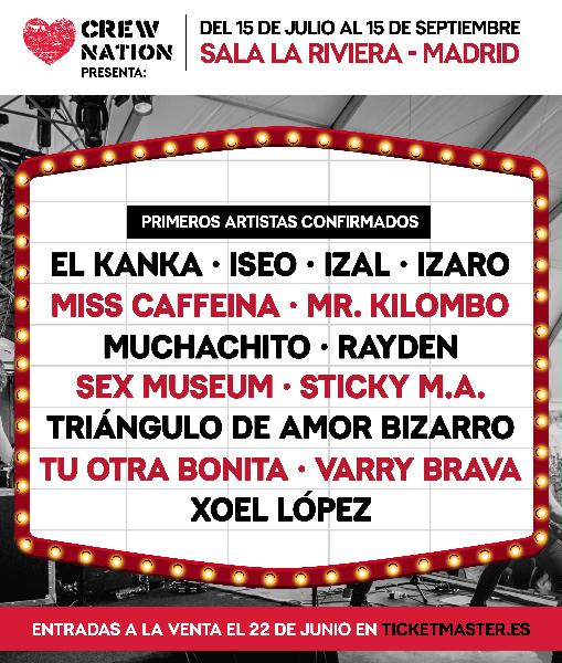 La Riviera acoge Crew Nation Presenta, el primer festival del verano madrileño