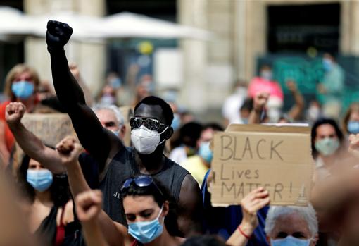 Imagen de la manifestación contra el racismo celebrada este domingo en Valencia