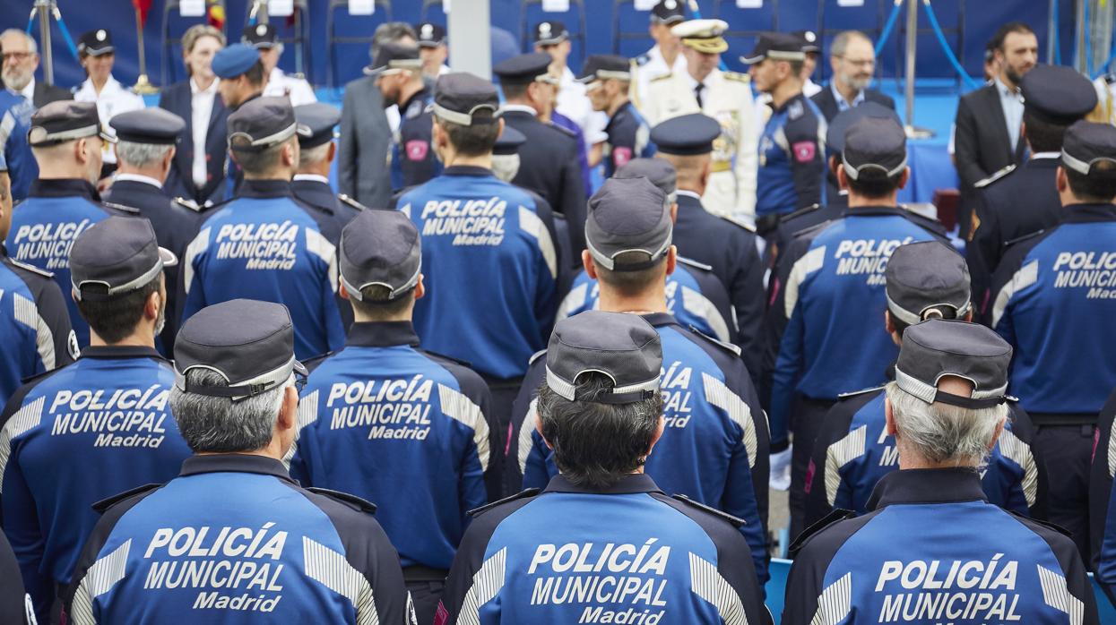 Acto de la Policía Municipal en el día de San Juan Bautista de 2018