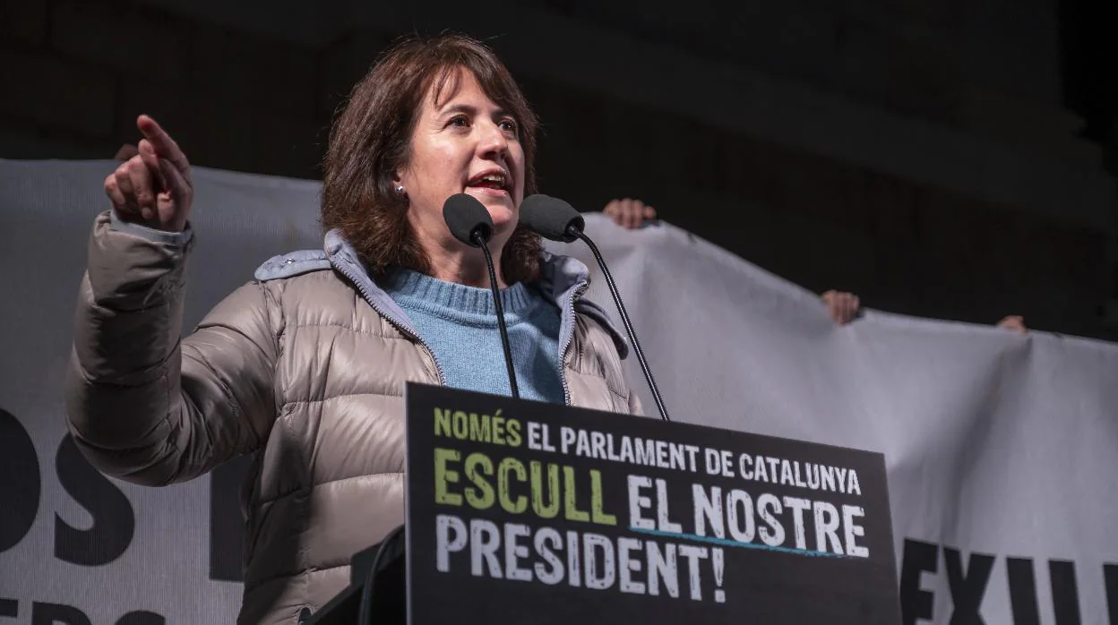 Elisenda Paluzie, en un acto independentista en enero en Barcelona