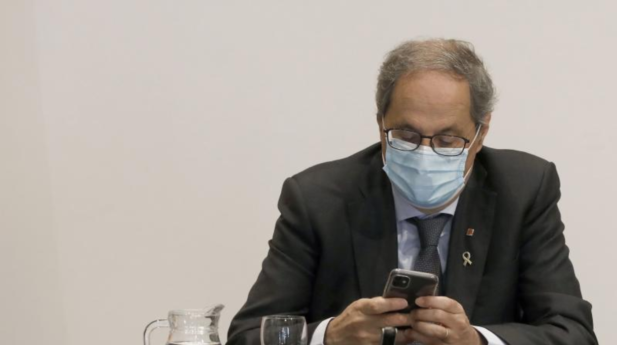 Quim Torra, durante la reunión del gobierno catalán de la semana pasada