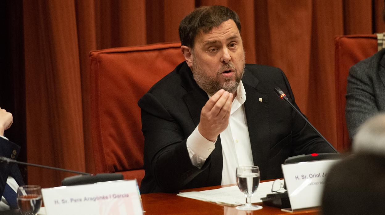 Oriol Junqueras, en el Parlament