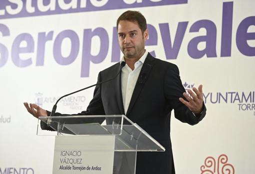 Ignacio Vázquez, alcalde de Torrejón de Ardoz, durante la presentación