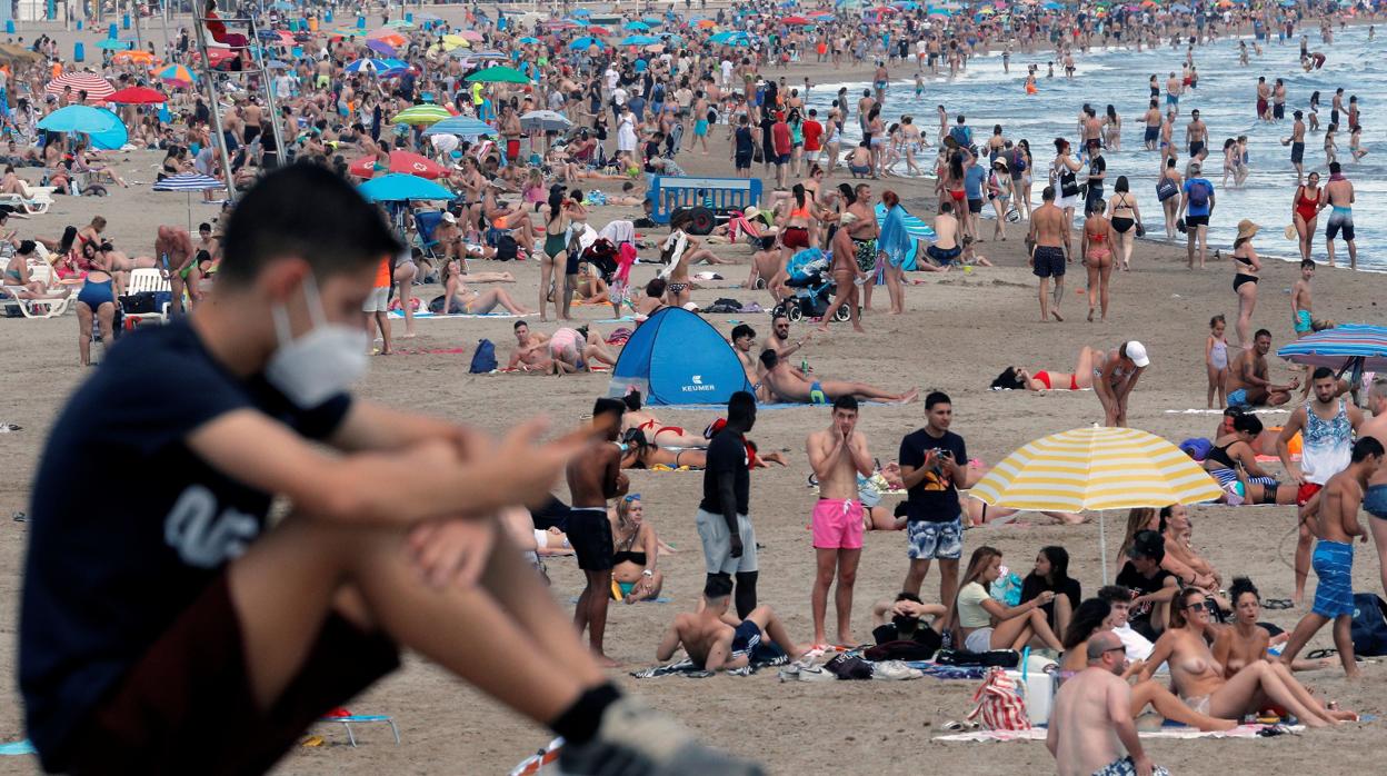 Imagen tomada en la playa del Cabanyal de Valencia