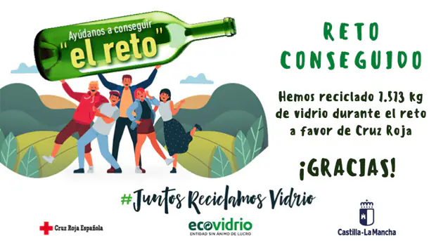 Diez municipios de Castilla-La Mancha superan el reto de reciclar 6 toneladas de vidrio en 15 días