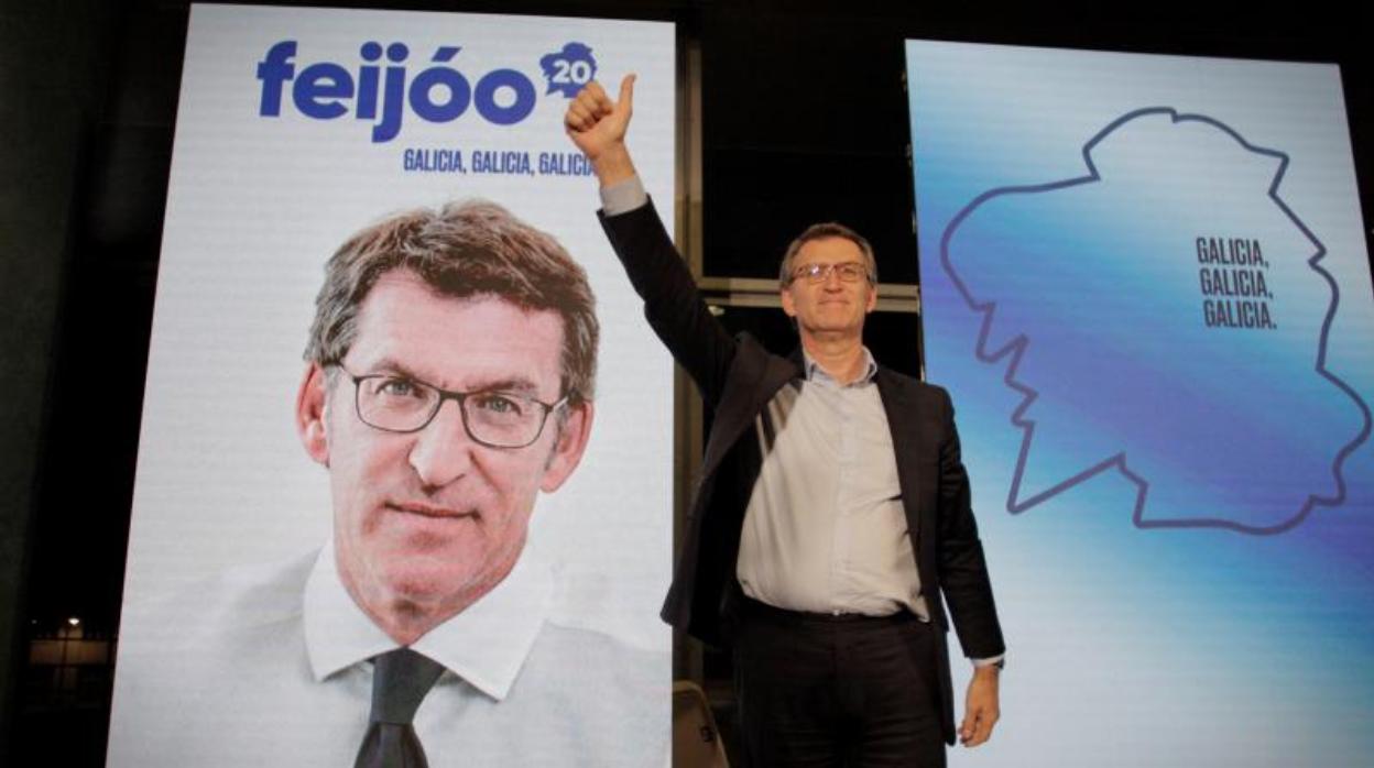 Alberto Núñez Feijóo, en la campaña gallega