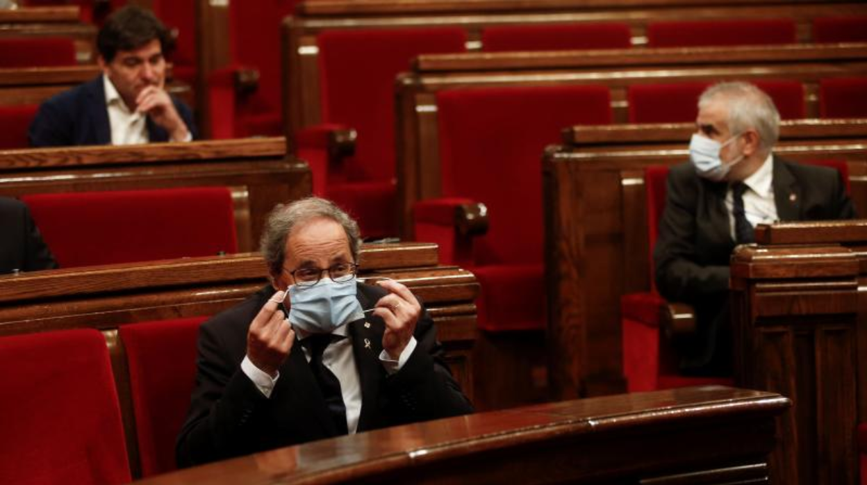 Quim Torra, en el Parlamento de Cataluña