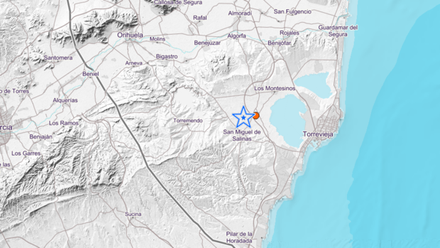 Terremoto en Alicante: San Miguel de Salinas registra un seísmo de 3,1 grados y una réplica de dos