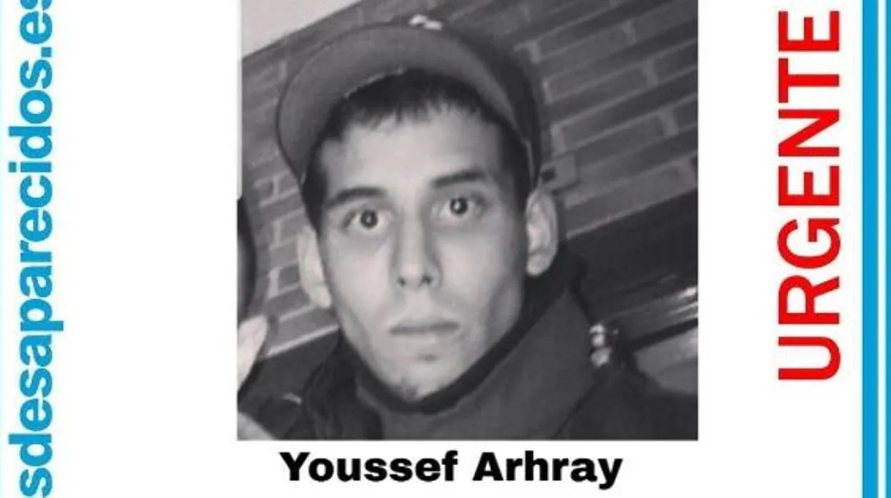 El cartel con el que se alertó, el pasado agosto, de la desaparición de Youssef Arhray