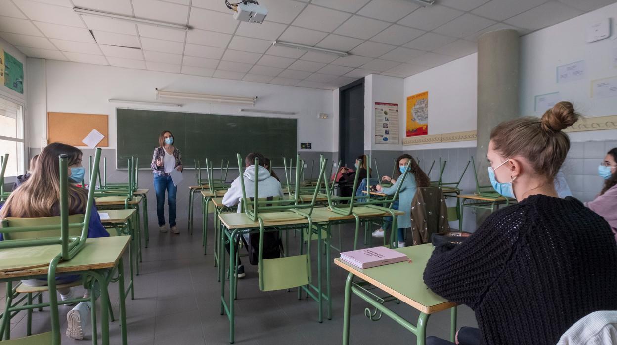 Clases de preparación a la EBAU en un instituto de Valladolid durante el pasado mes de junio