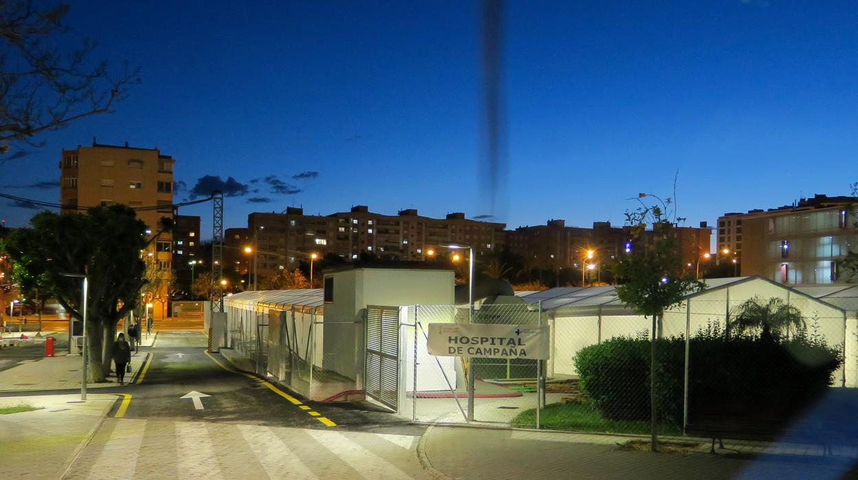 Imagen del hospital de campaña de Alicante
