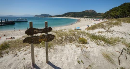 Playa de Rodas, en las Illas Cíes