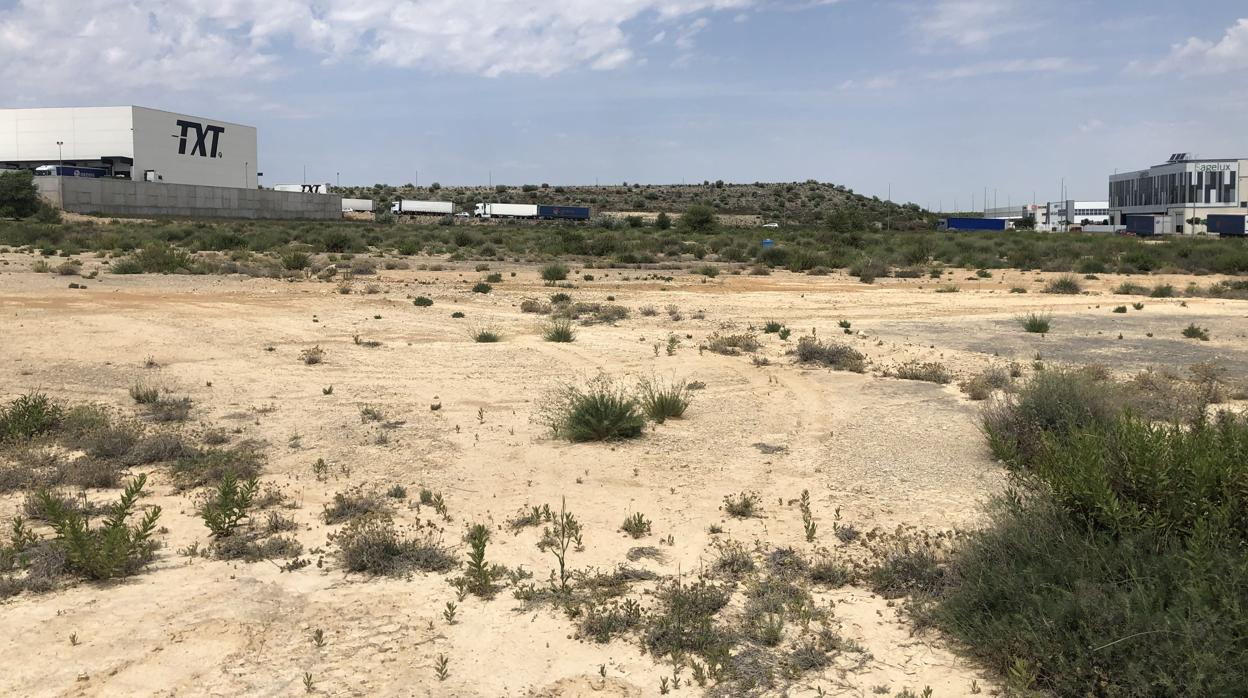 Vista de la parcela adquirida por Correos en la Plataforma Logística de Zaragoza (Plaza)