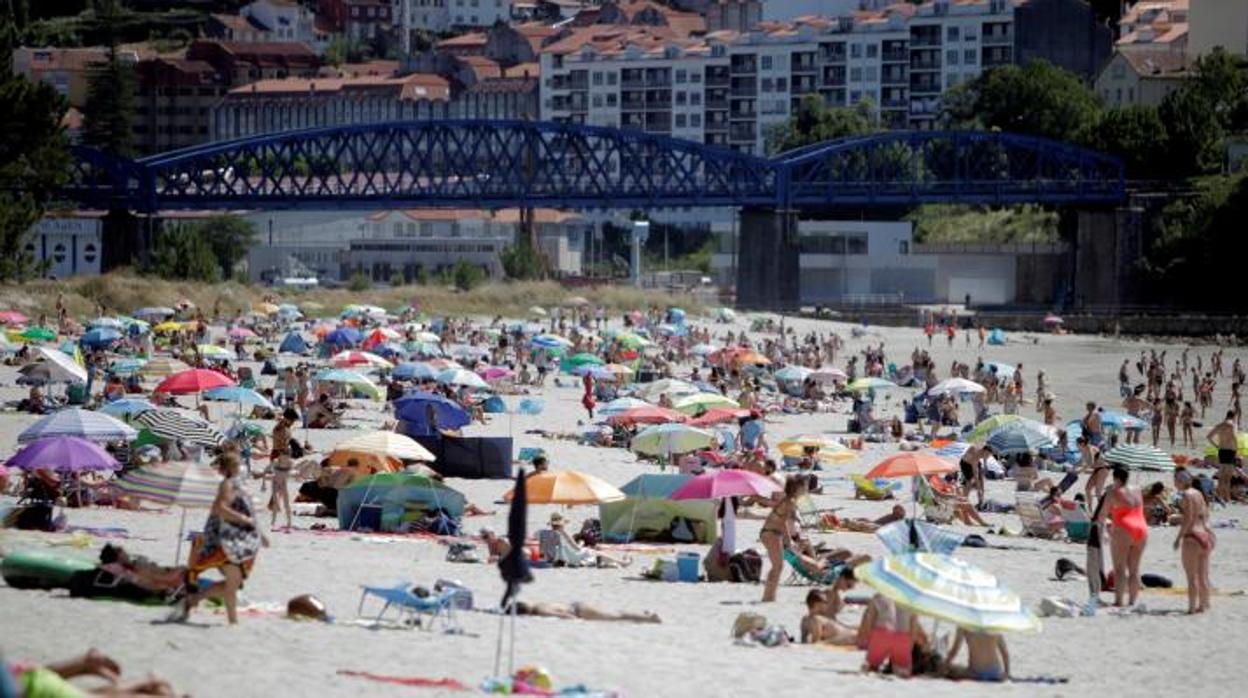 Las playas han estado abarrotadas esta semana en Galicia