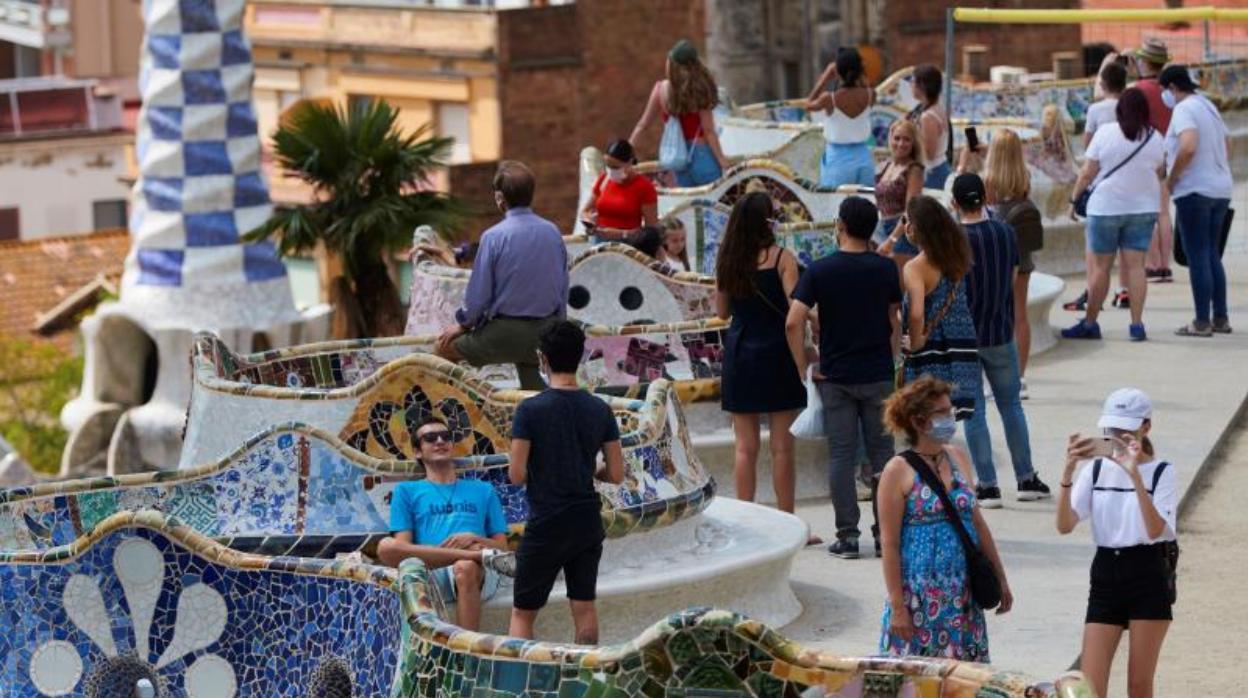 Usuarios, la semana pasada en el Park Güell