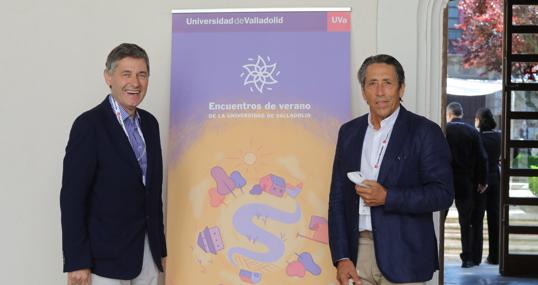 José María Eiros y Rogelio López Vélez, durante su participación en los encuentros de la Universidad de Valladolid