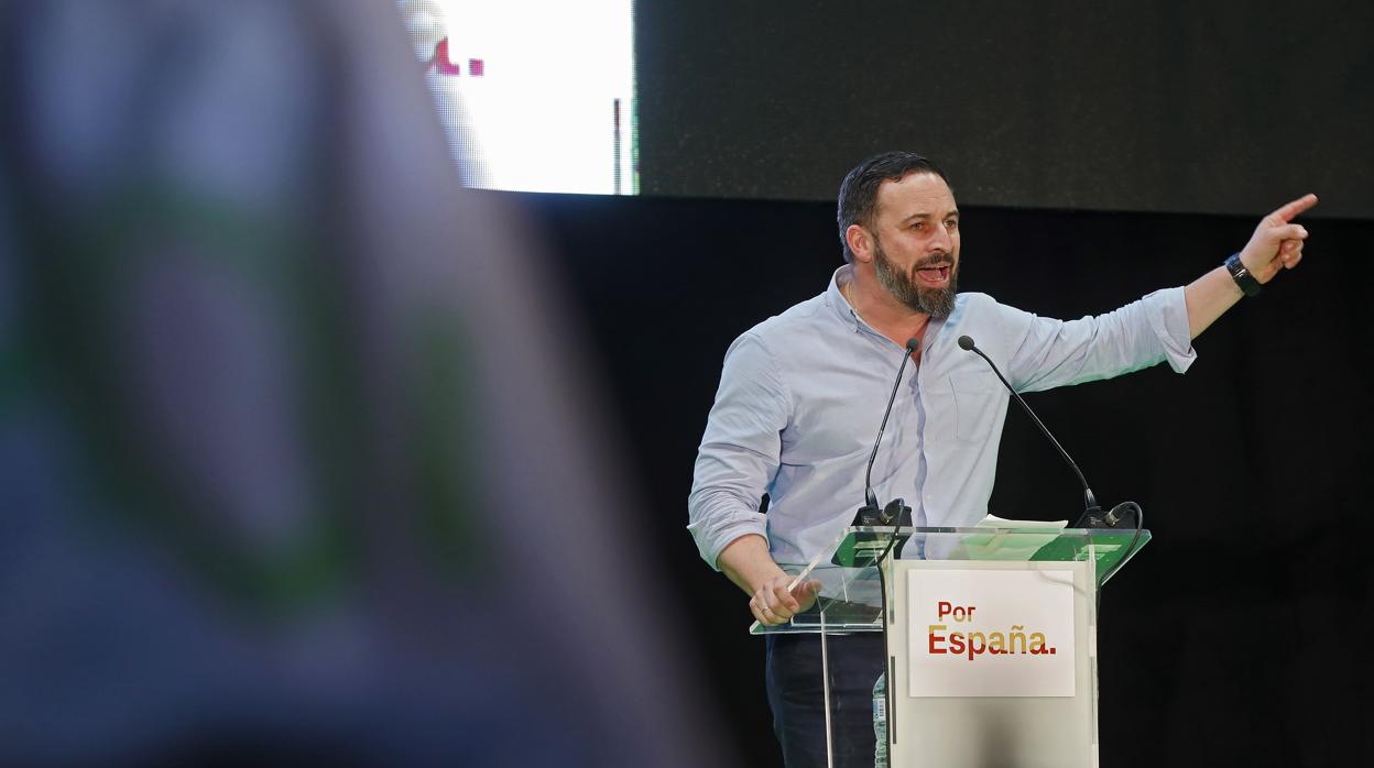 Imagen de archivo de Santiago Abascal tomada durante un mitin de Vox en Valencia