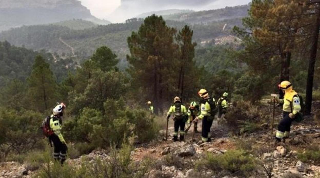 Imagen de archivo de bomberos en la provincia de Albacete