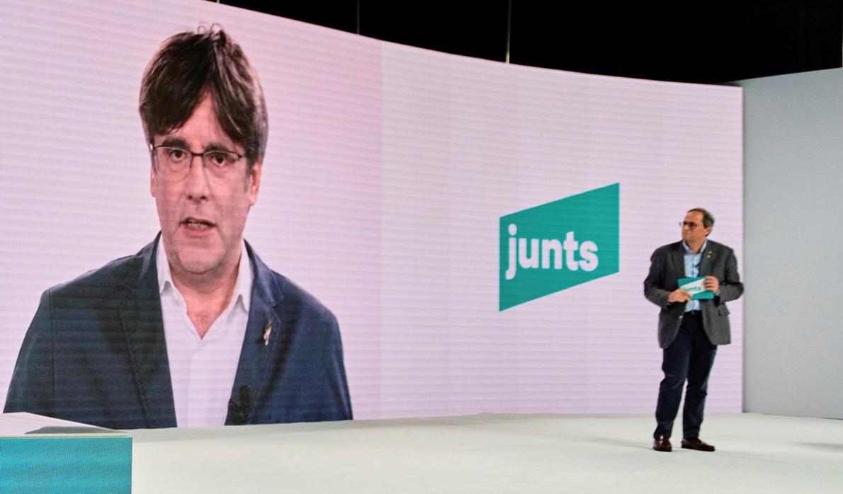 Acto de Junts per Catalunya con Carles Puigdemont