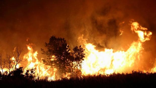 Mil hectáreas quemadas tras una noche de infierno en Monterrei