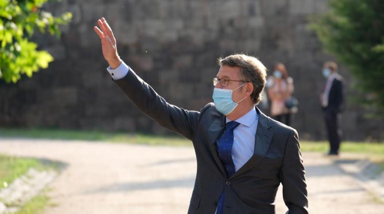 El presidente de la Xunta de Galicia, Alberto núñez Feijoo, a su llegada a la Conferencia de Presidentes