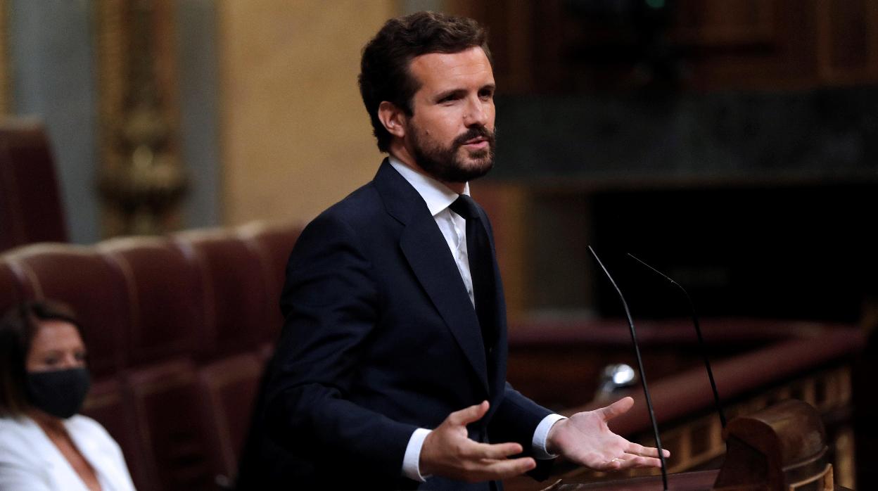 Casado, líder del PP, recientemente en el Congreso