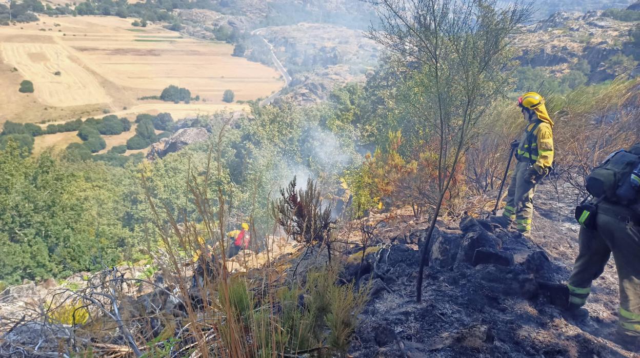 Imagen del incendio en Pradorramisquedo