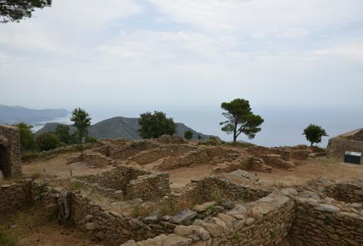 Vista del yacimiento de Santa Creu de Rodes