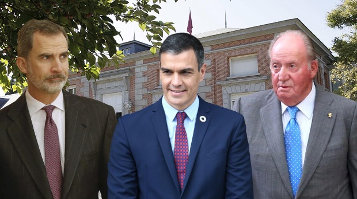 La Princesa de Asturias saluda, a su llegada a Palma en un vehículo que conduce su padre, el Rey