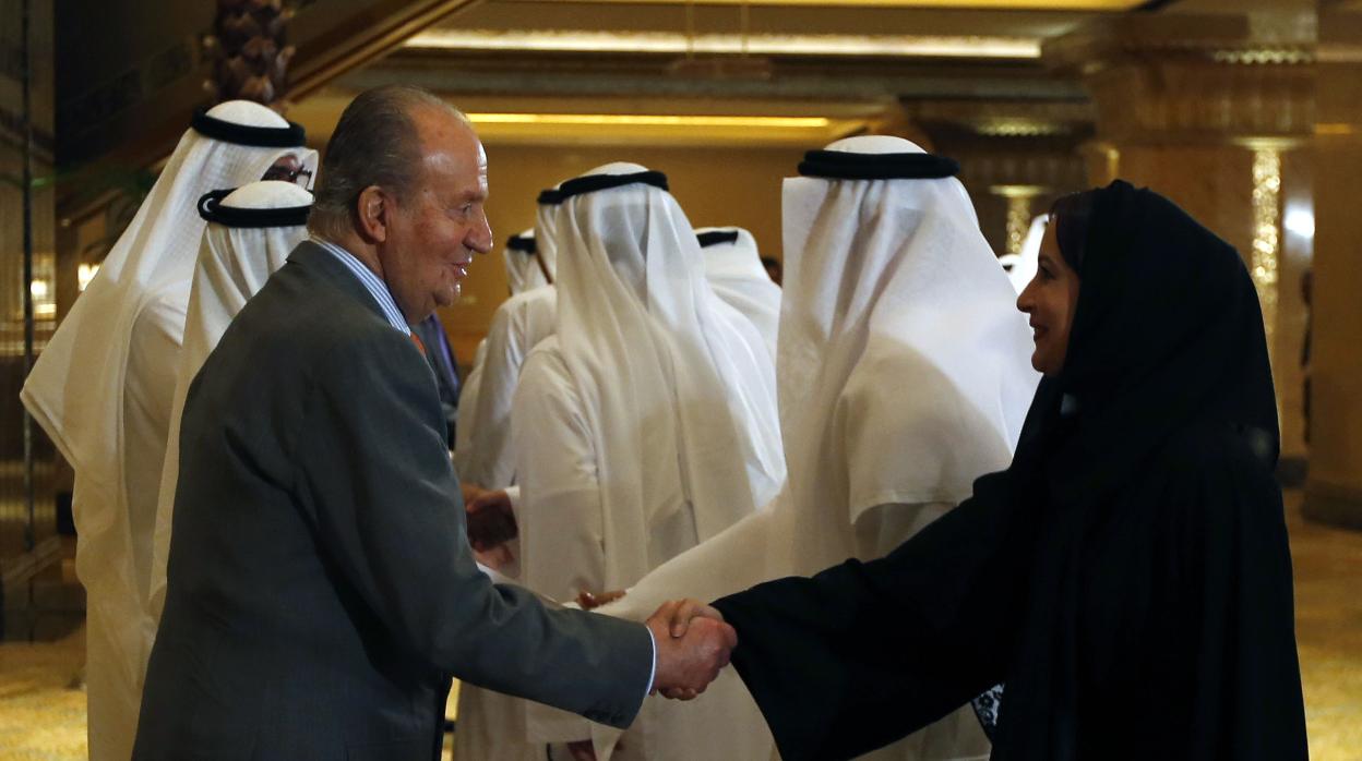 Don Juan Carlos, durante un viaje a Abu Dhabi en 2014