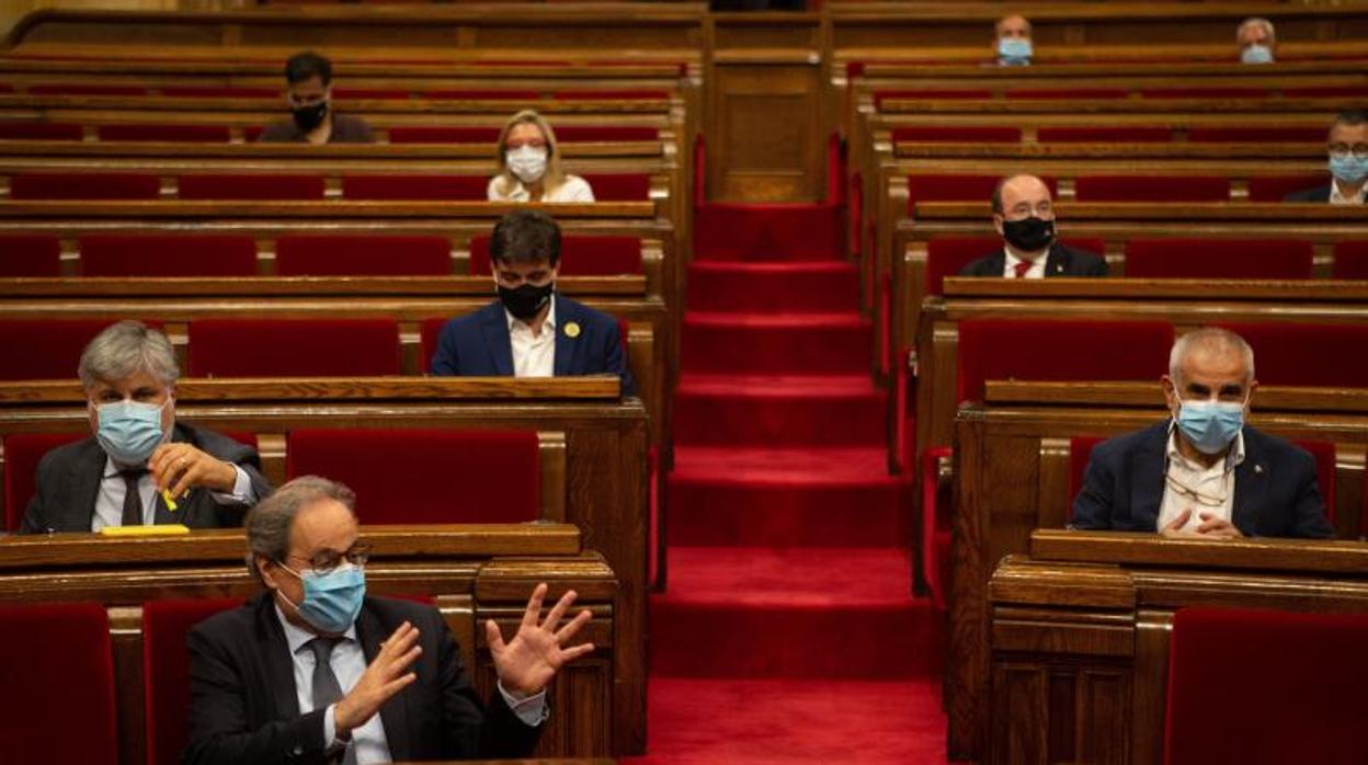 El presidente de la Generalitat en una imagen en el Parlament