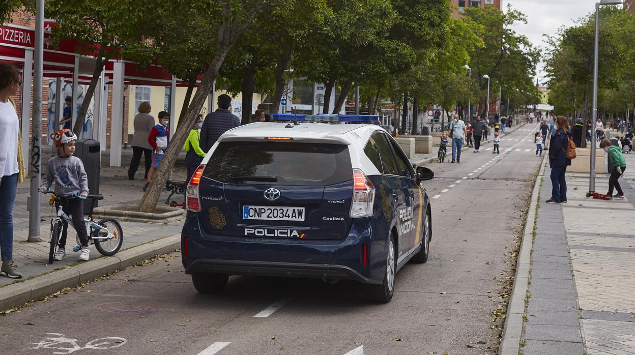 Un vehículo de la Policía Nacional