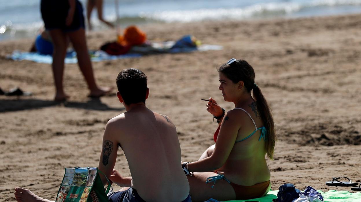 Imagen tomada este martes en una playa valenciana