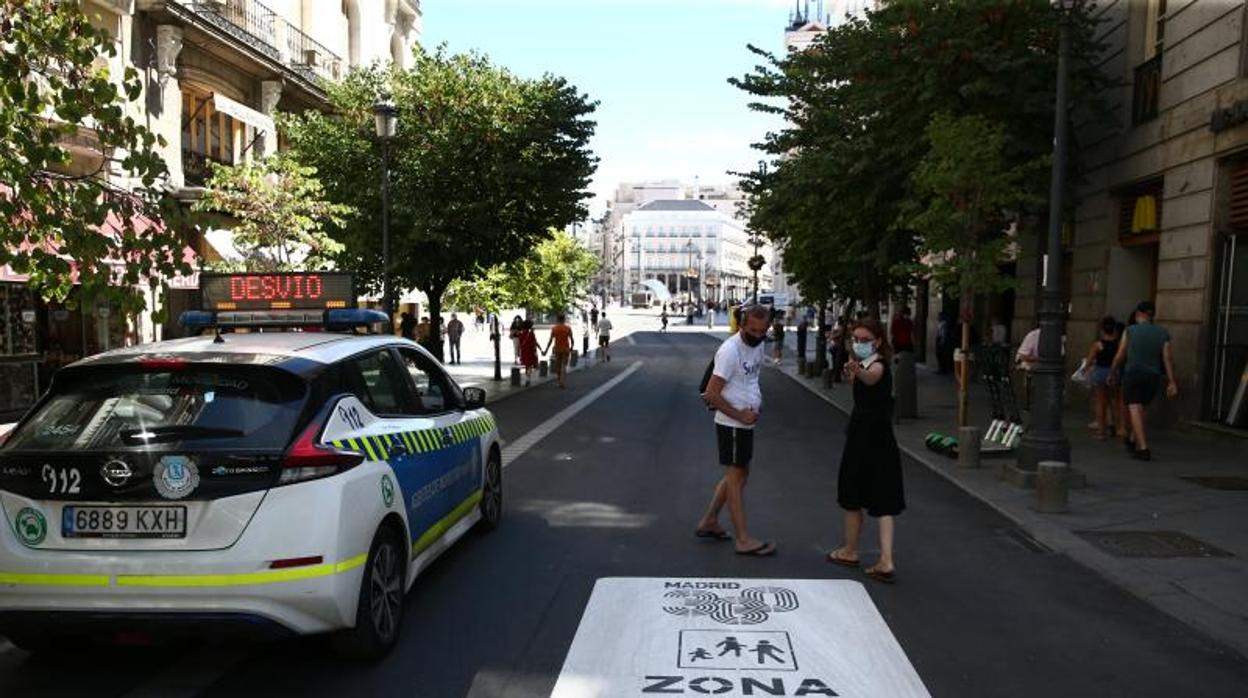 Imagen de la calle Mayor, peatonalizada desde el pasado jueves