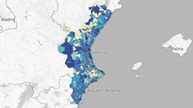Mapa y listado de los últimos rebrotes de coronavirus en la Comunidad Valenciana