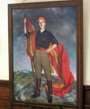 Retrato de Franco vestido de requeté, por Zuloaga