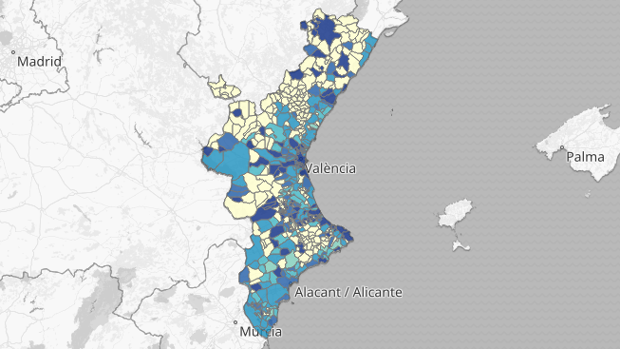 Mapa y listado de los nuevos rebrotes del coronavirus en la Comunidad Valenciana