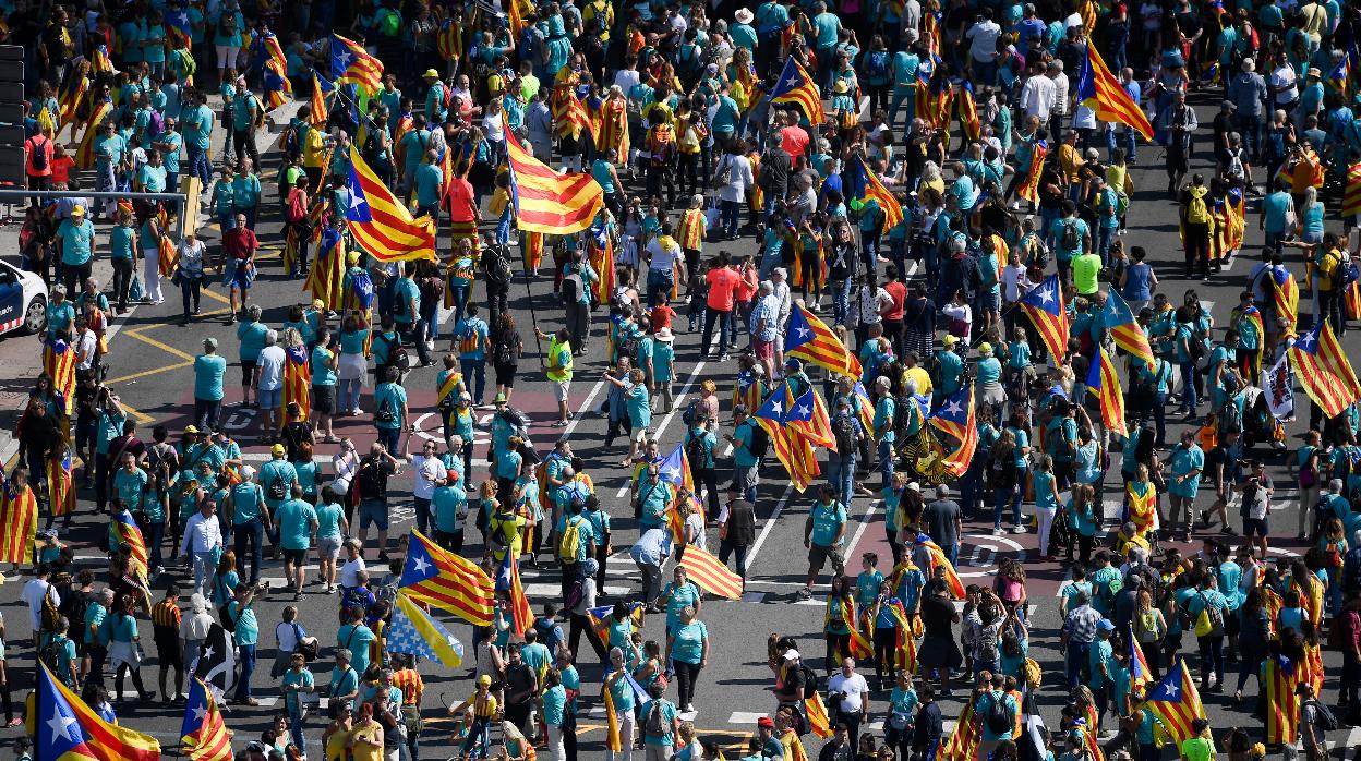 La Diada independentista en una imagen de archivo